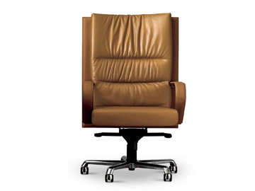 GINZA - Swivel leather executive chair with armrests by i 4 Mariani - view 2